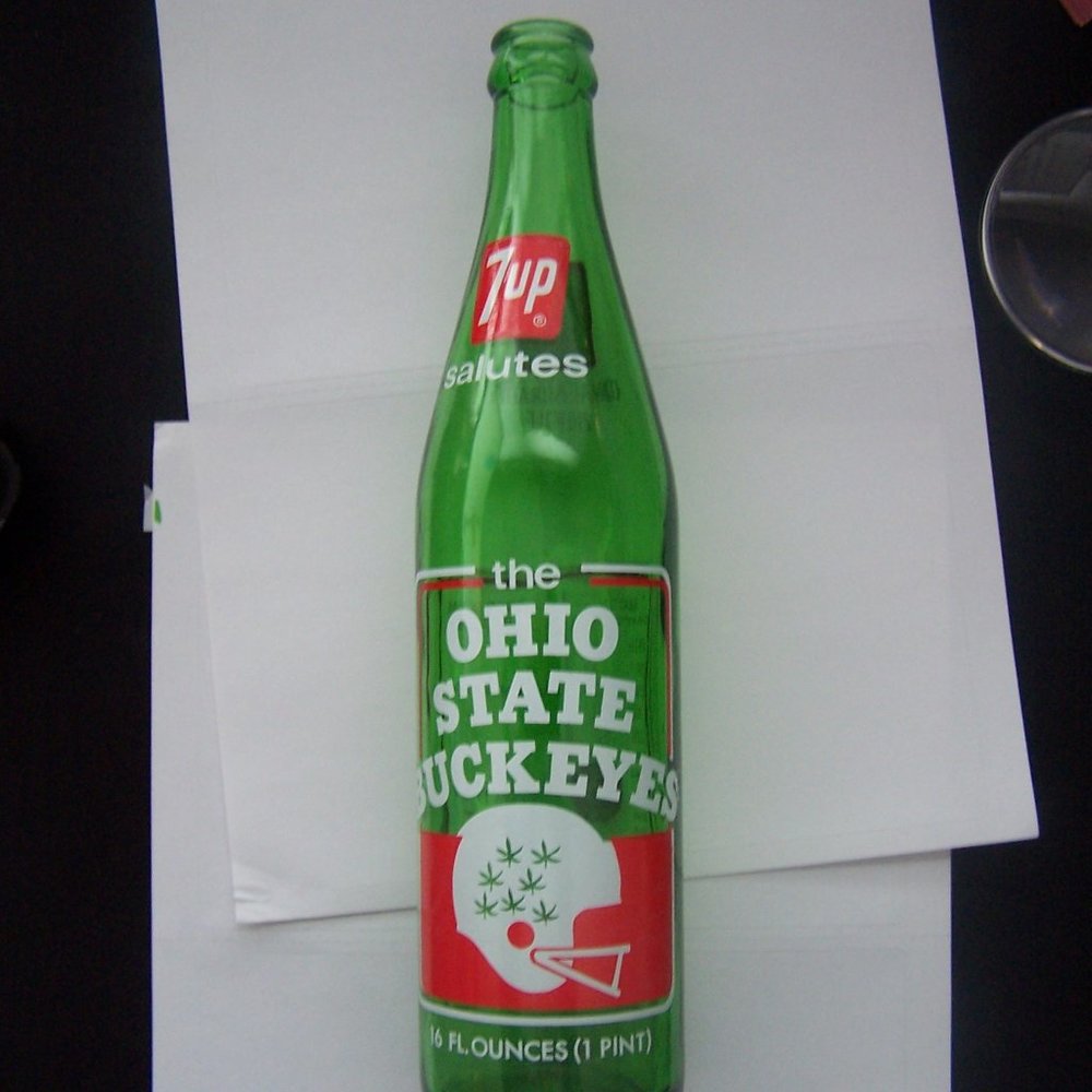 Vintage 7up Bottle Ohio State Football Rose Bowl
